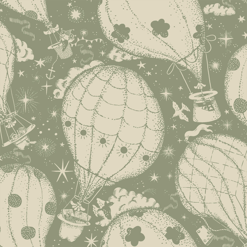 29004 Ballongerna Green Wallpaper by Galerie
