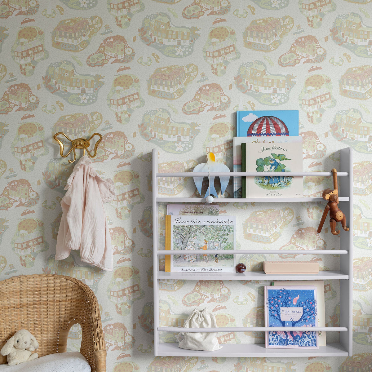 Staden Silver Grey Resan Wallpaper by Galerie