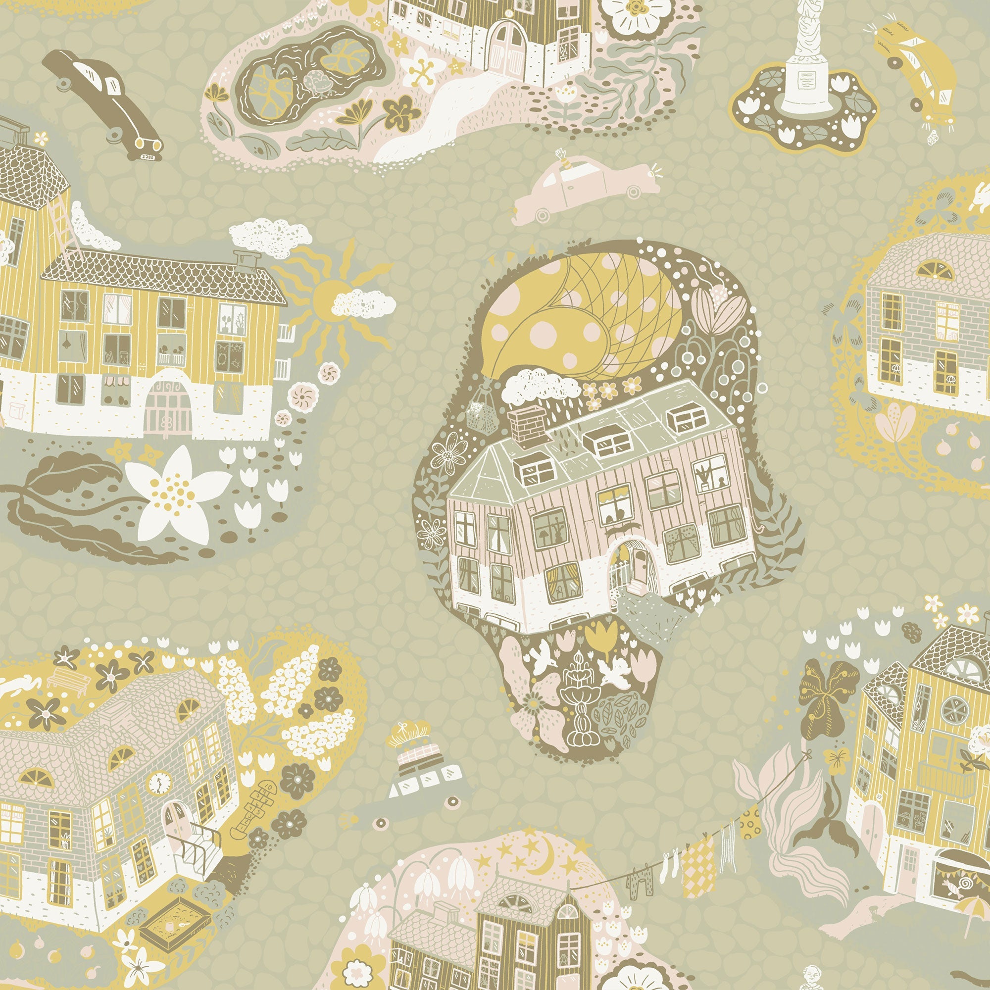 29008 Staden Green Wallpaper by Galerie