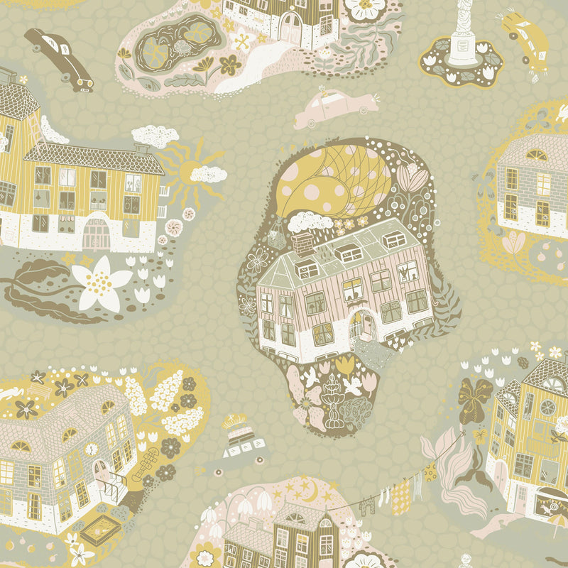 29008 Staden Green Wallpaper by Galerie