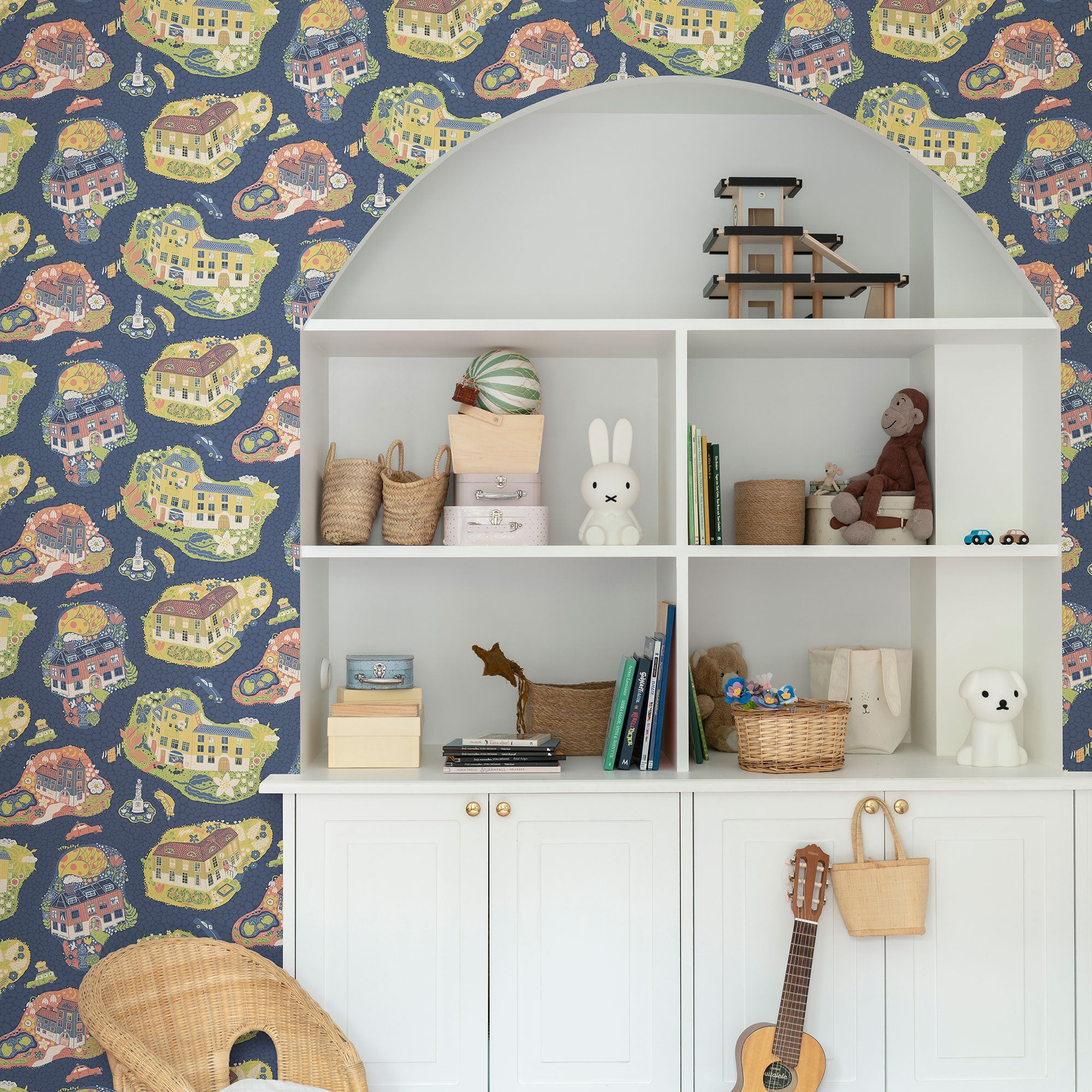 29011 Staden Blue Wallpaper by Galerie