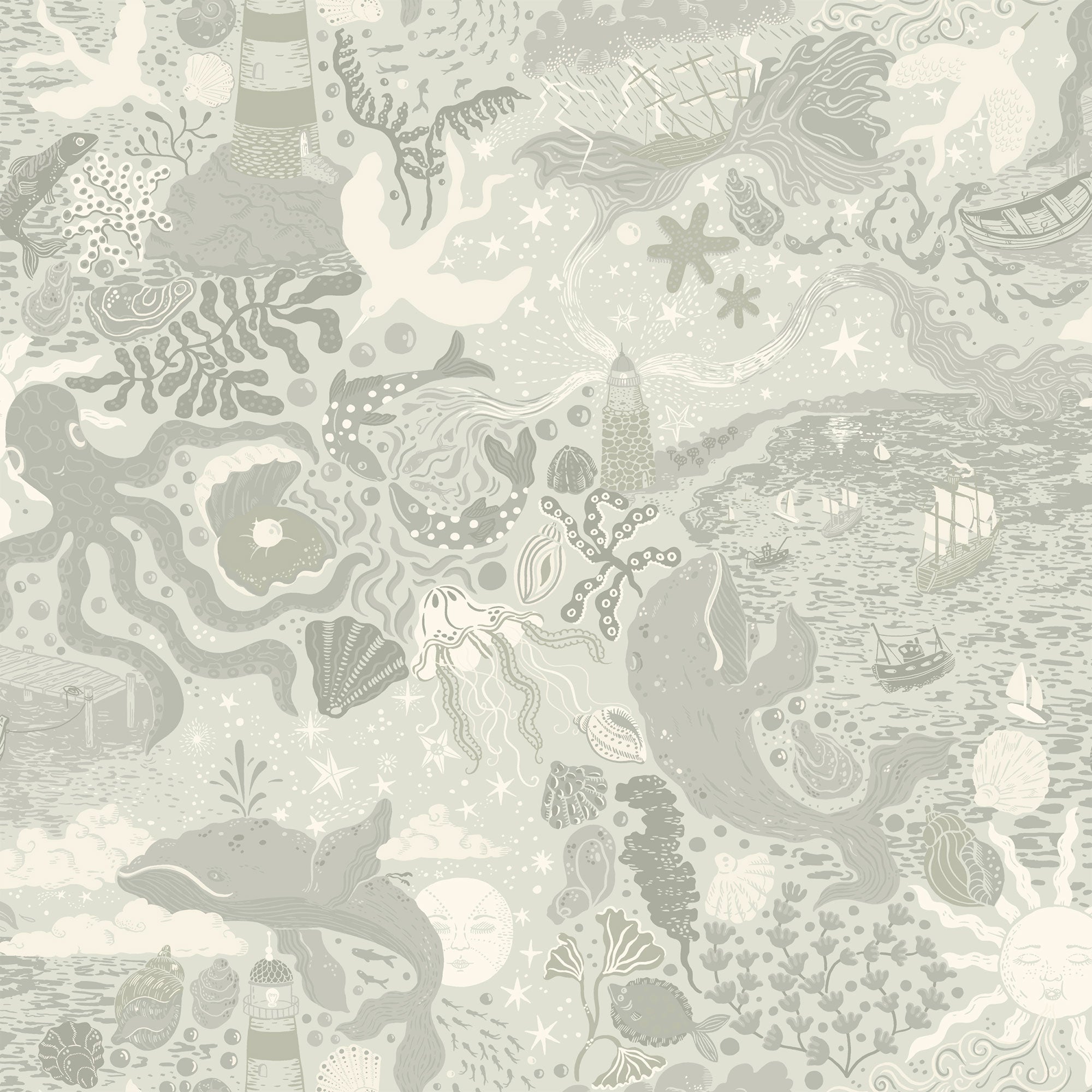 29017 Havet Silver Grey Wallpaper by Galerie