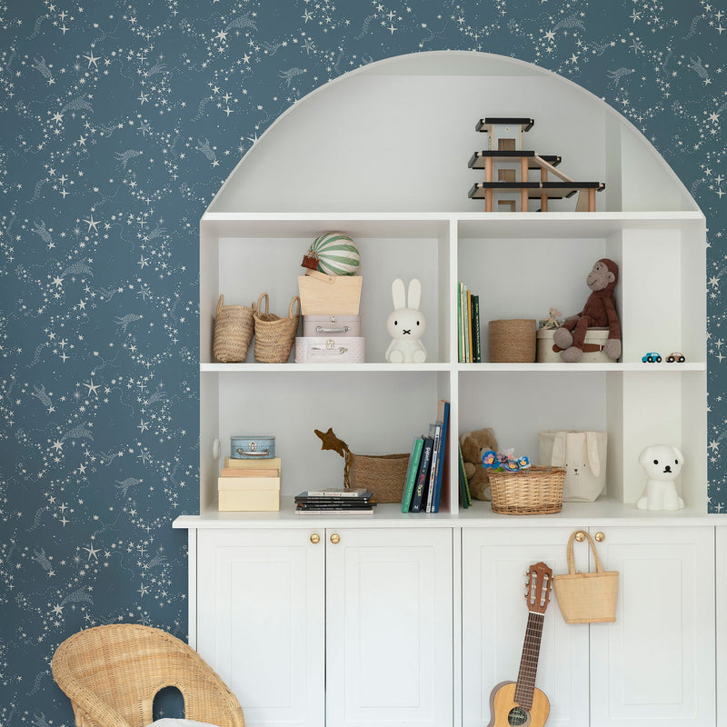 29025 Stjärnhimlen Blue Wallpaper by Galerie