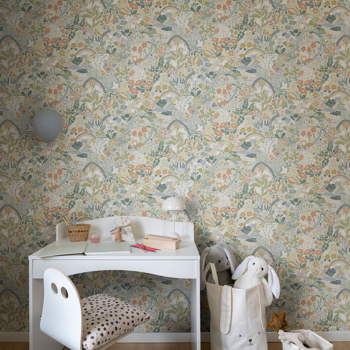Tåget Green Resan Wallpaper by Galerie