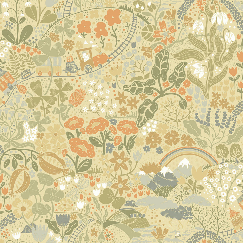 29030 Tåget Beige Wallpaper by Galerie