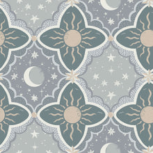 29034 Sol & Måne Blue Wallpaper by Galerie