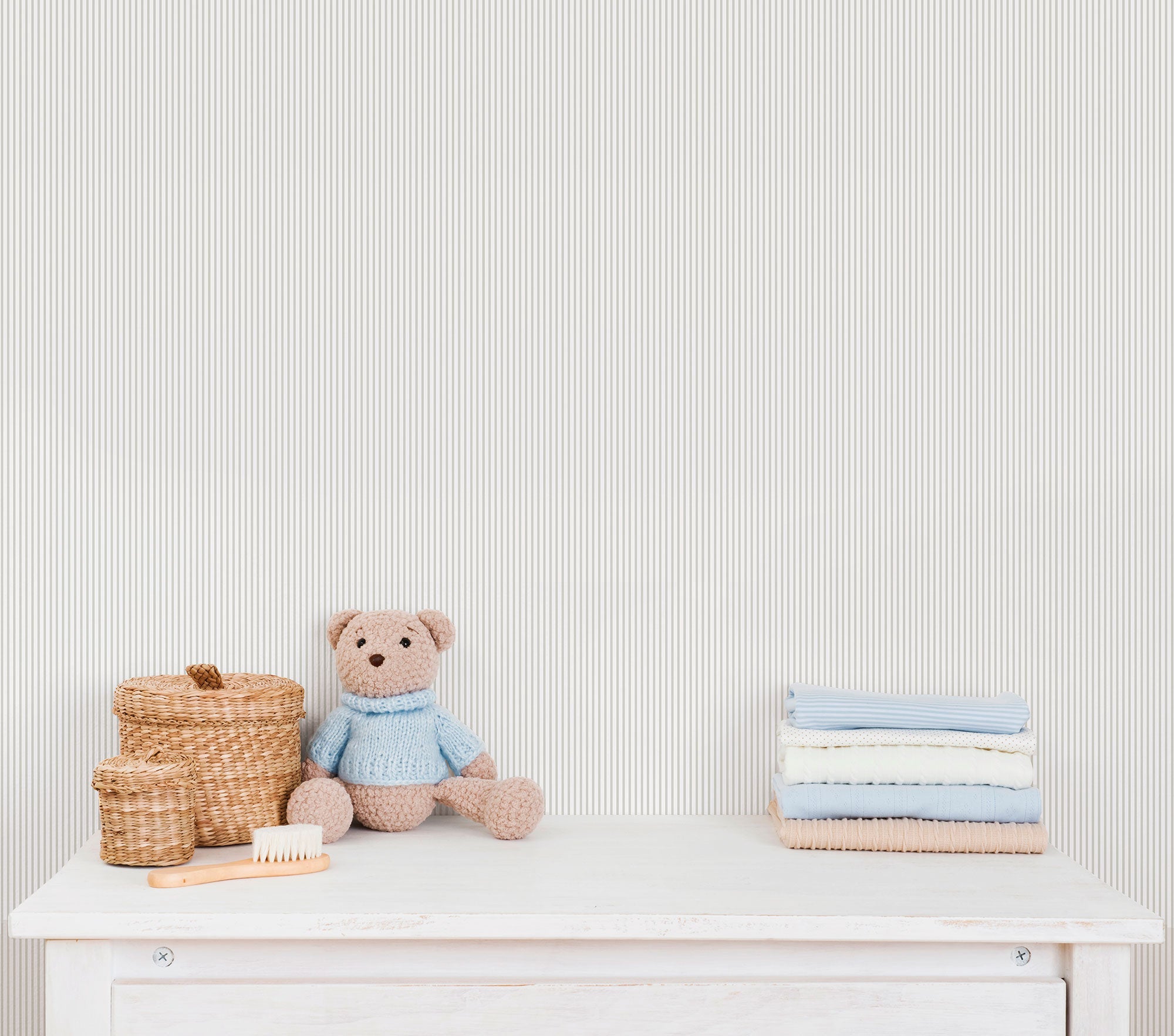 Tiny Stripes Pink Bambino Wallpaper by Galerie