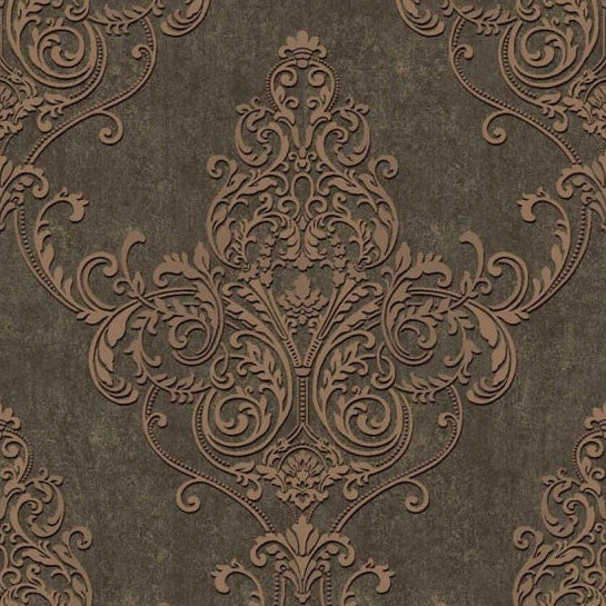 292001 Vintage Valdina Bronze Arthouse Wallpaper