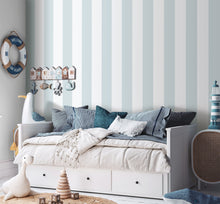 Bambino Stripes Dark Blue Bambino Wallpaper by Galerie