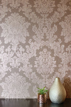 294400 Foil Damask Vintage Rose Gold Wallpaper By Arthouse