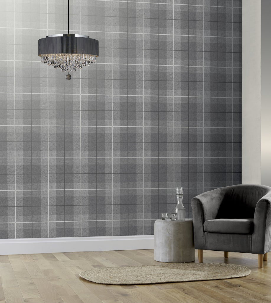 294900 Country Tartan Charcoal Wallpaper By Arthouse