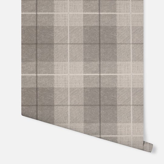 294903 Country Tartan Taupe Wallpaper By Arthouse