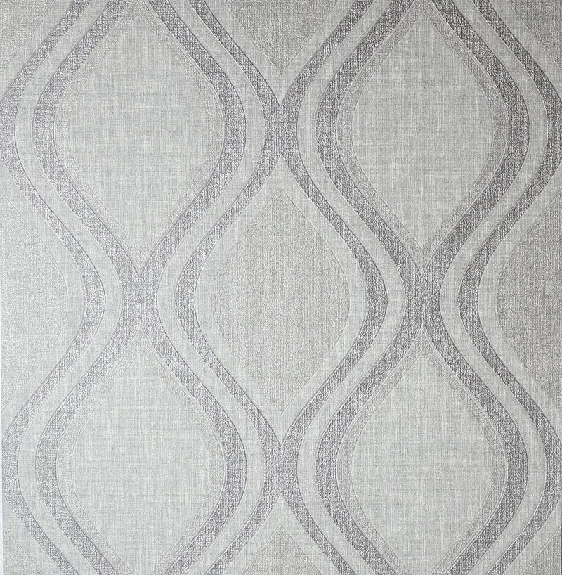 295101 Ogee Curve Grey Wallpaper By Arthouse