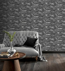 297600 Patina Charcoal and Silver Wallpaper By Arthouse