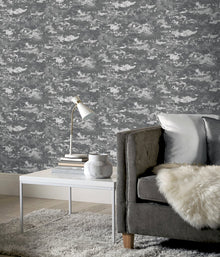 297601 Patina Grey and Silver Wallpaper By Arthouse