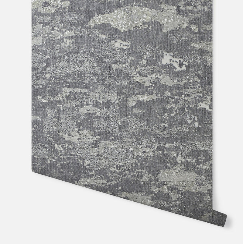 297601 Patina Grey and Silver Wallpaper By Arthouse