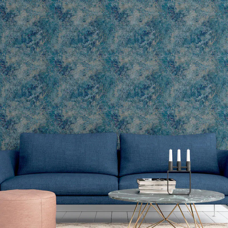 298602 Modern Raffia Navy & Natural Wallpaper By Arthouse