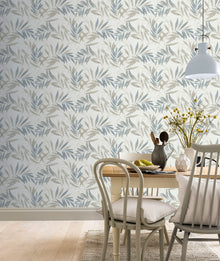 299300 Luxury Leaf Natural Grey Wallpaper By Arthouse