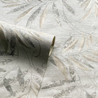 299302 Luxury Leaf Soft Silver Wallpaper By Arthouse