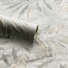 299302 Luxury Leaf Soft Silver Wallpaper By Arthouse