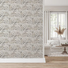 299302 Luxury Leaf Soft Silver Wallpaper By Arthouse