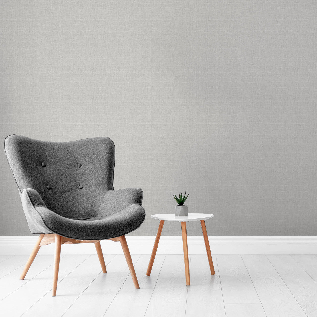 299307 Luxury Plain Soft Silver Wallpaper By Arthouse