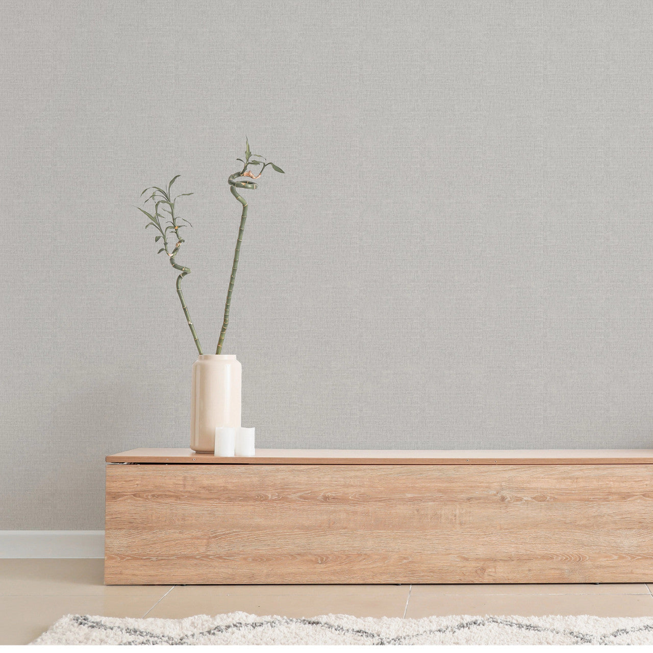 299307 Luxury Plain Soft Silver Wallpaper By Arthouse