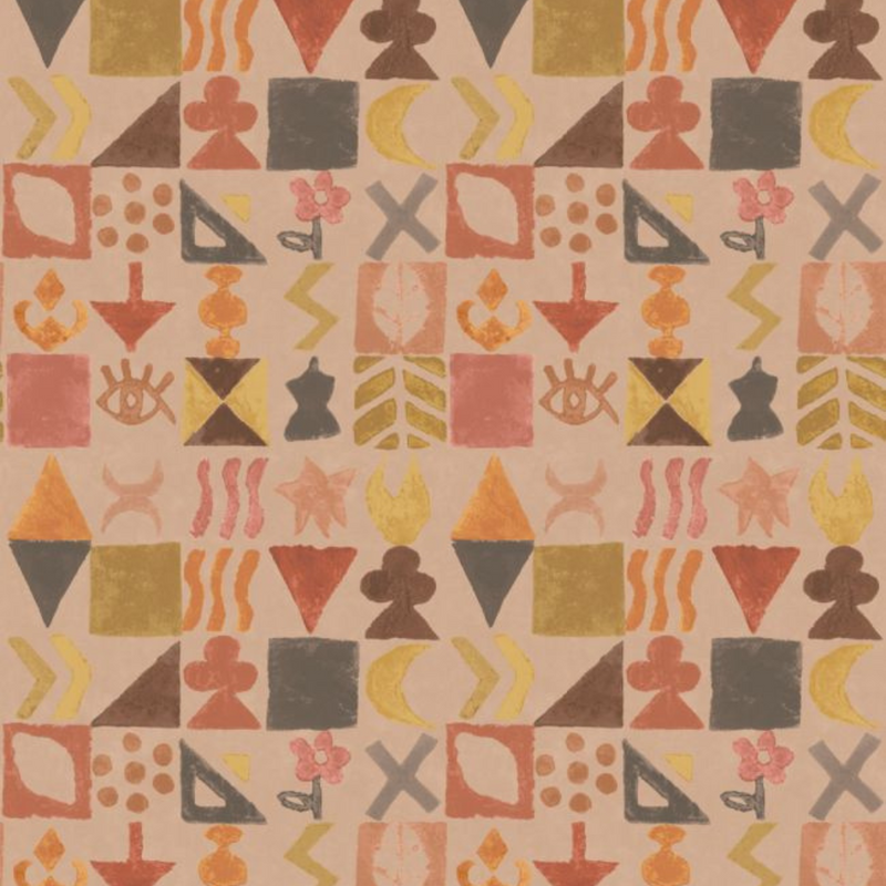 BW45139/5 Potato Print Kit Kemp Wallpaper By GP & J Baker