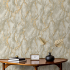 400129 Pandora Grey Gold Vasari Wallpaper by Rasch