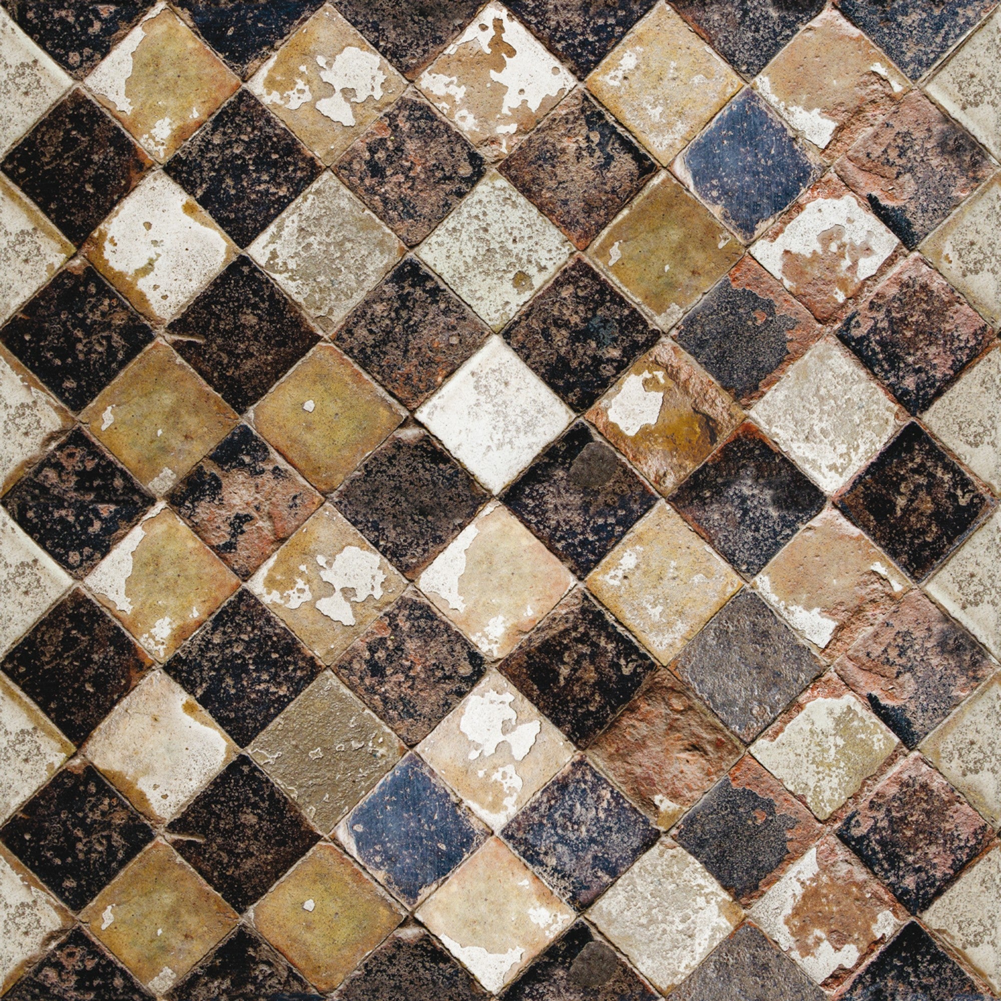 3000002 Solera Chess Black/brown Tiles Wallpaper by Coordonné