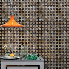 3000002 Solera Chess Black/brown Tiles Wallpaper by Coordonné