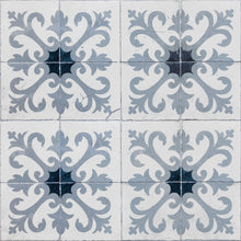 3000014 Damascus Blue/navy Tiles Wallpaper by Coordonné