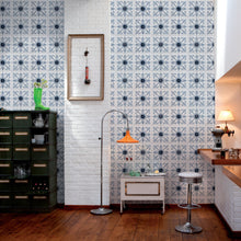 3000014 Damascus Blue/navy Tiles Wallpaper by Coordonné