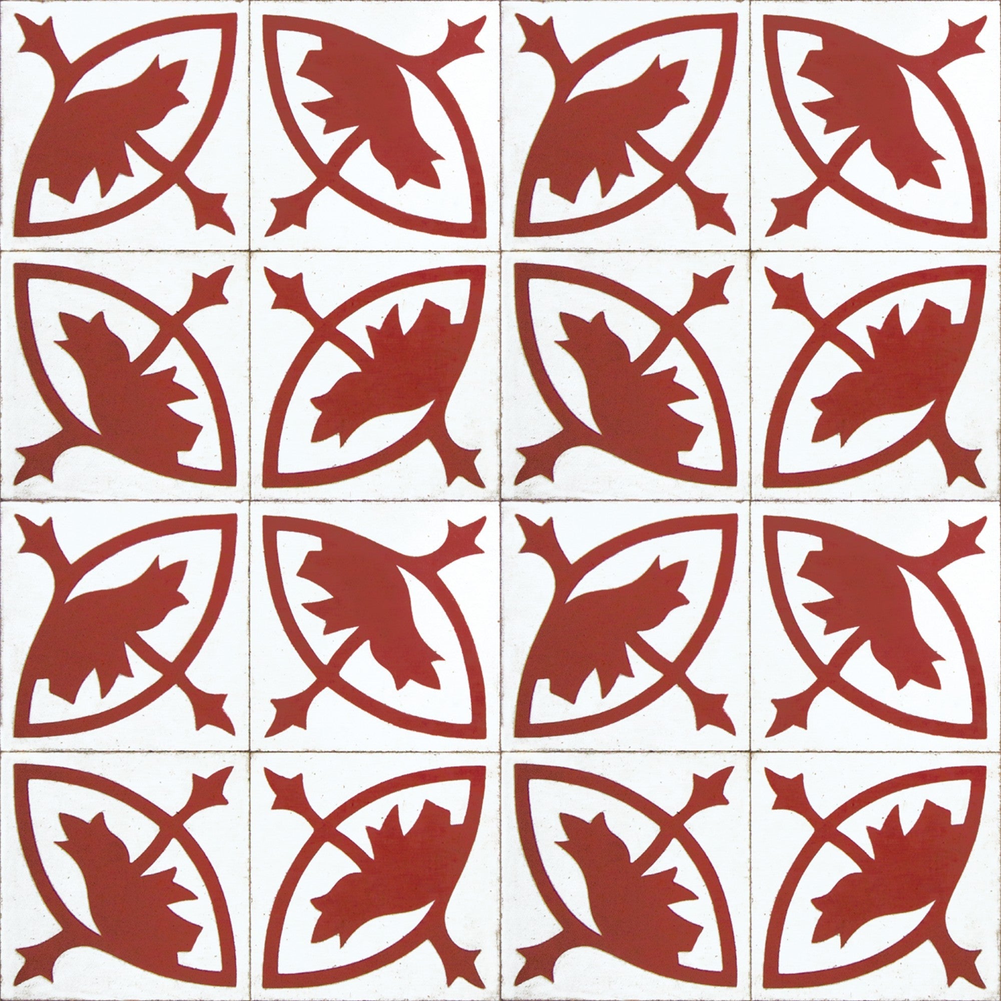 3000015 Essaouira Red/wine Tiles Wallpaper by Coordonné