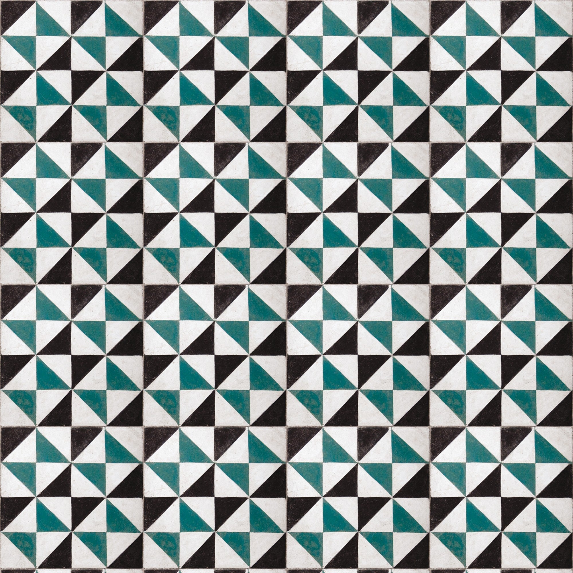 3000016 Fez Green/black Tiles Wallpaper by Coordonné