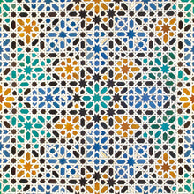 3000031 Alandalus Green/yellow/orange Tiles Wallpaper by Coordonné