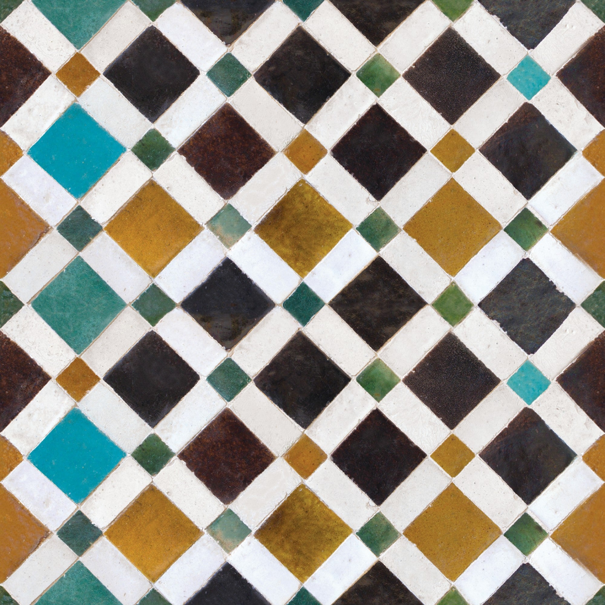3000033 Feria Green/yellow/orange Tiles Wallpaper by Coordonné