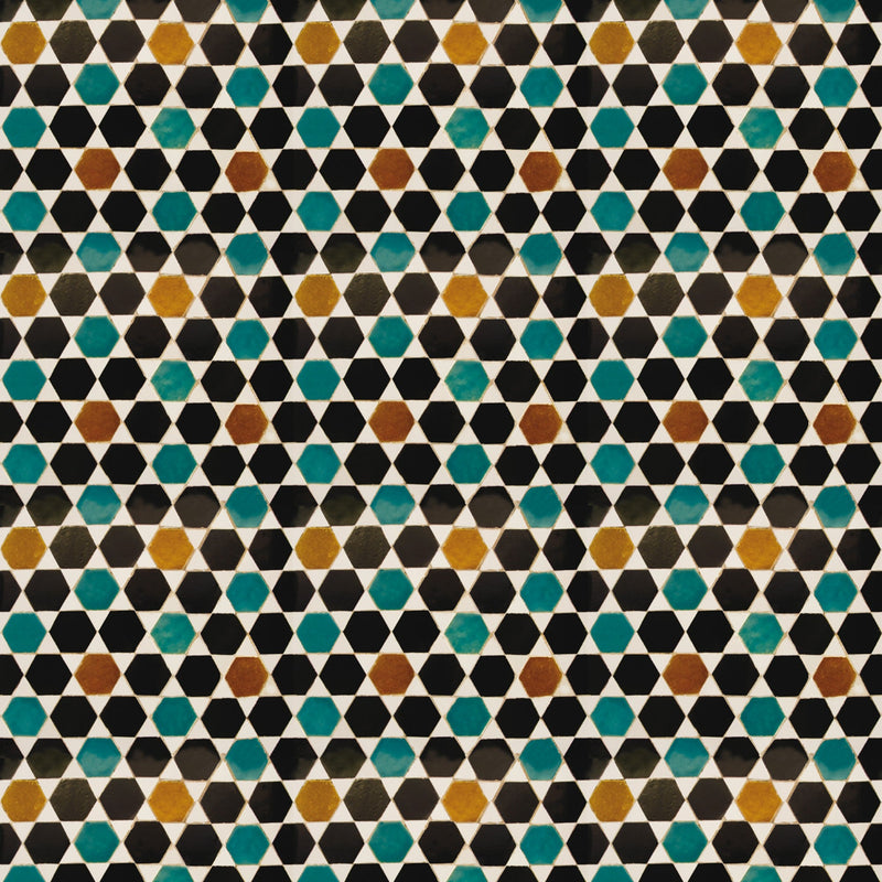 3000034 Flamenco Green/yellow/orange Tiles Wallpaper by Coordonné