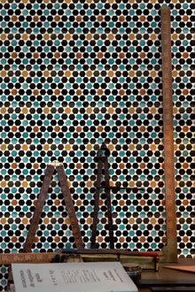 3000034 Flamenco Green/yellow/orange Tiles Wallpaper by Coordonné