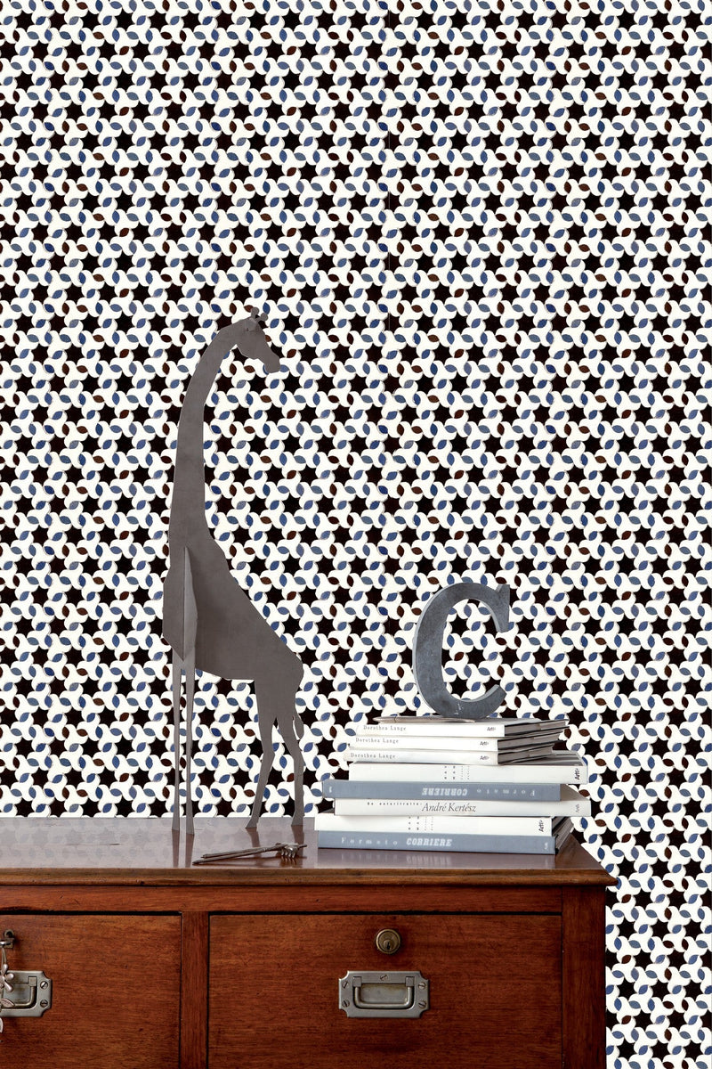 3000035 Tarifa Blue/navy/black Tiles Wallpaper by Coordonné