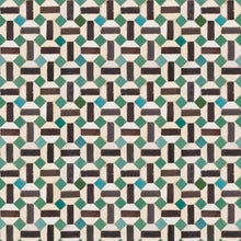 3000036 Toro Green/black Tiles Wallpaper by Coordonné