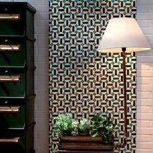 3000036 Toro Green/black Tiles Wallpaper by Coordonné