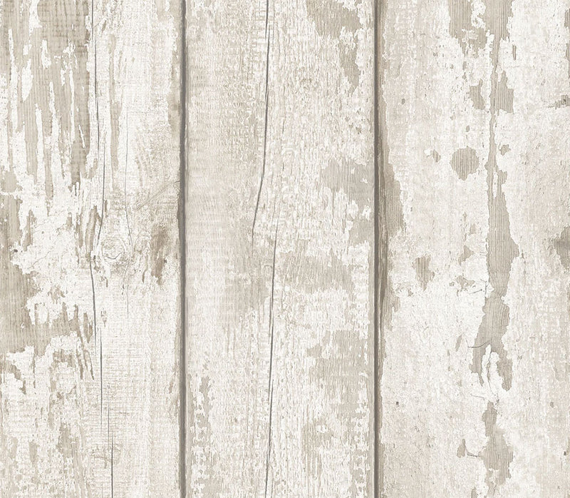 300205 ArtiStick White Washed Wood Wallpaper By Arthouse