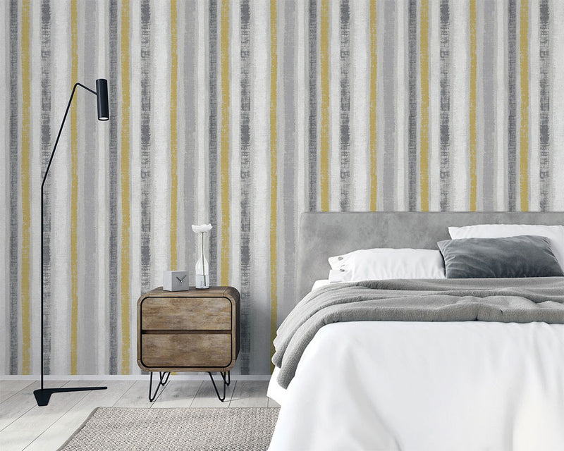 300214 ArtiStick Painted Stripe Wallpaper By Arthouse