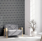 300216 ArtiStick Luxe Ogee Wallpaper By Arthouse