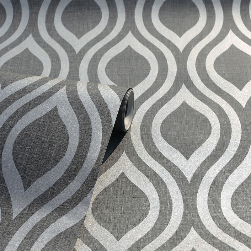 300216 ArtiStick Luxe Ogee Wallpaper By Arthouse