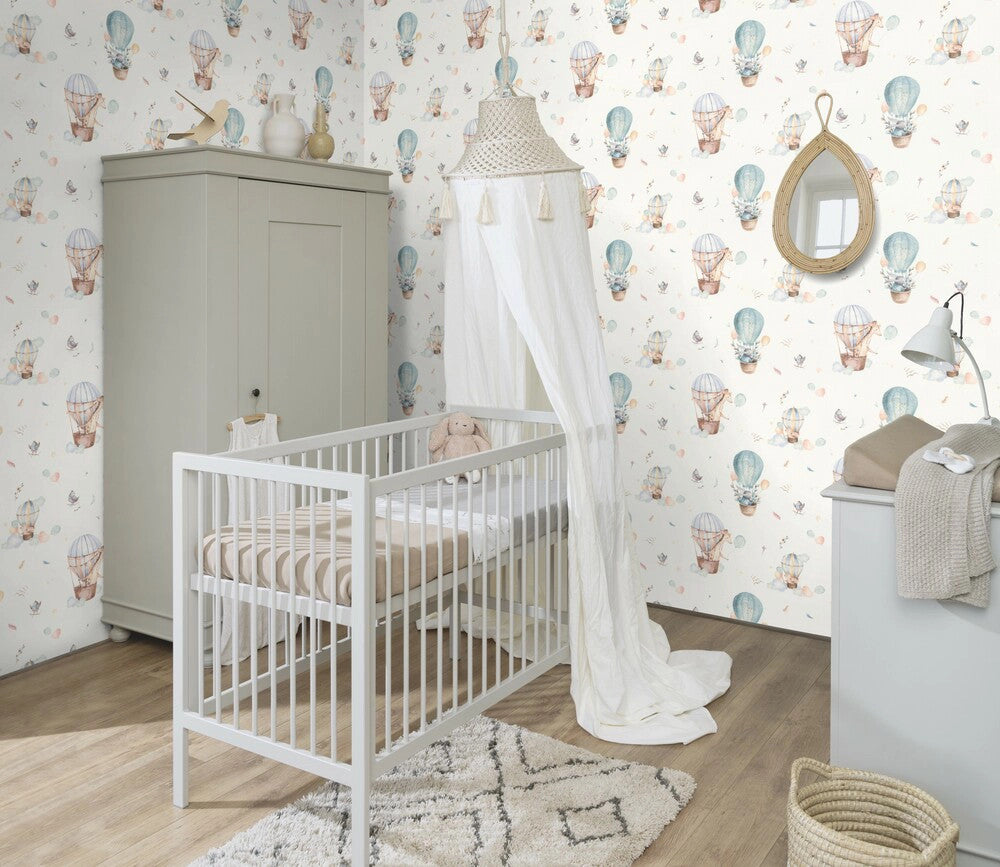 300512 Kids World Balloon Ride Wallpaper by Rasch