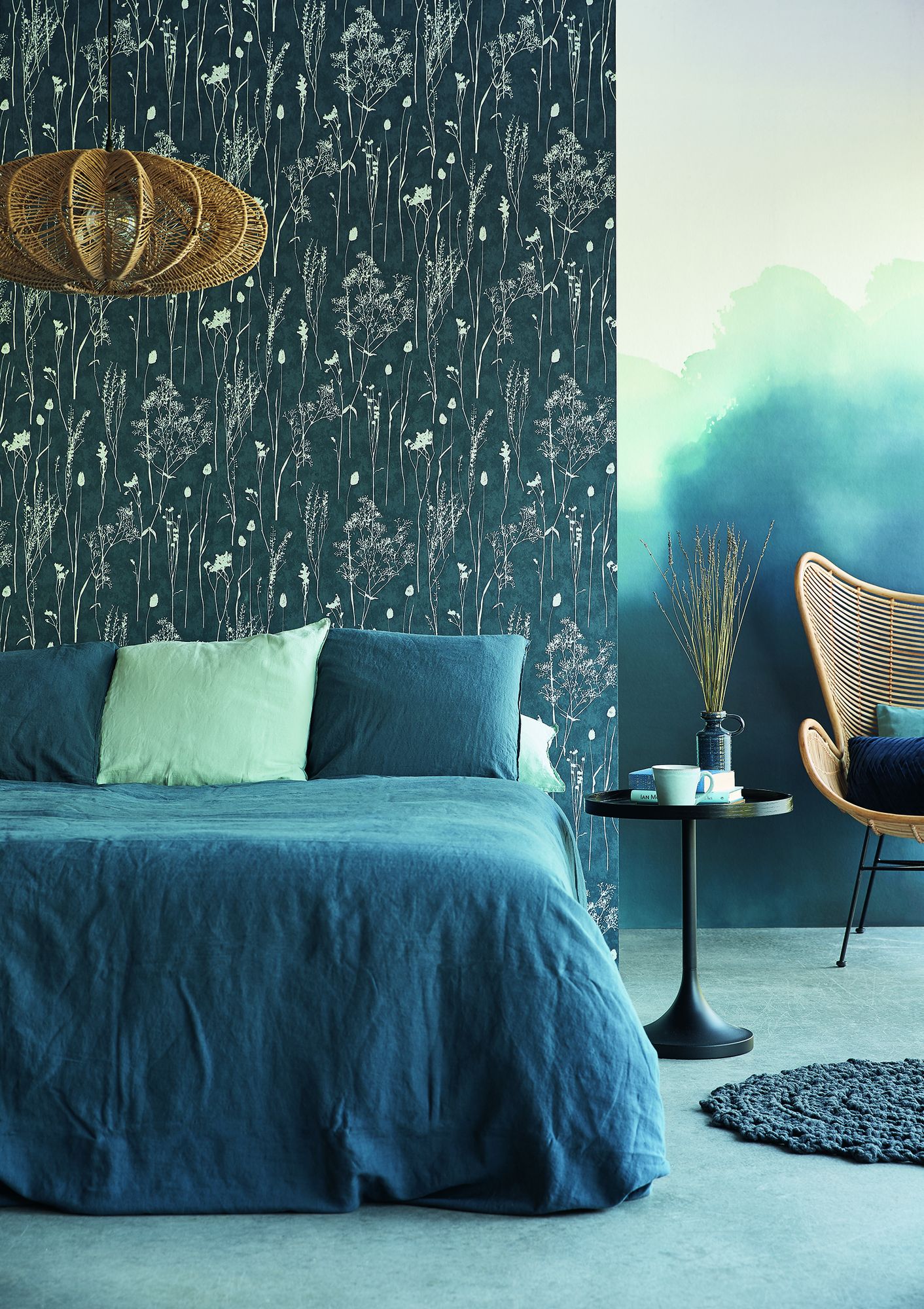 300814 Seagrass Blue Wallpaper by Eijffinger