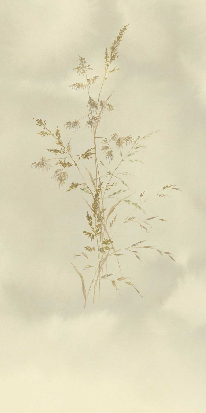 300903 Aqua Twigs Cream Mural by Eijffinger