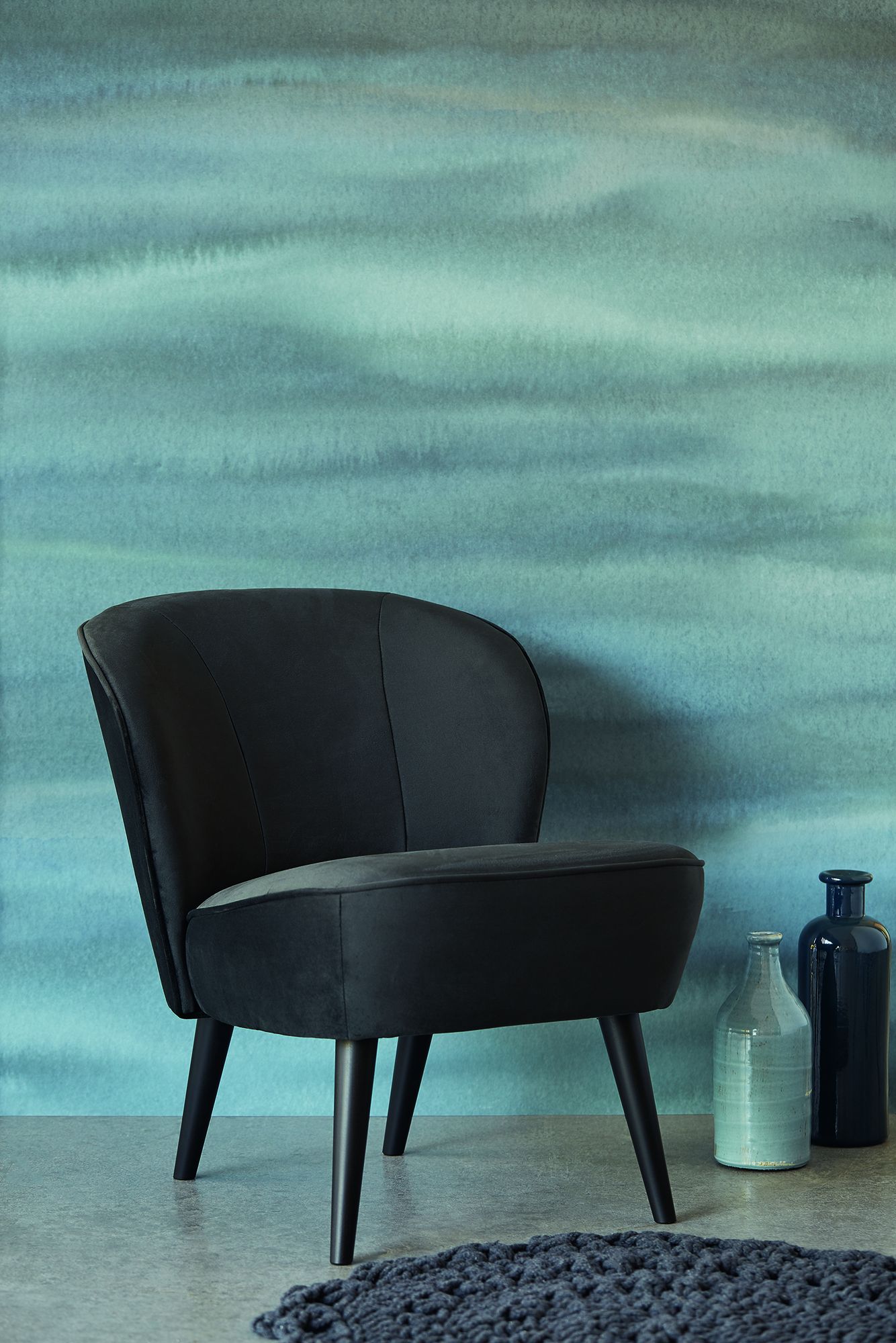 300909 Aqua Twigs Sand Mural by Eijffinger